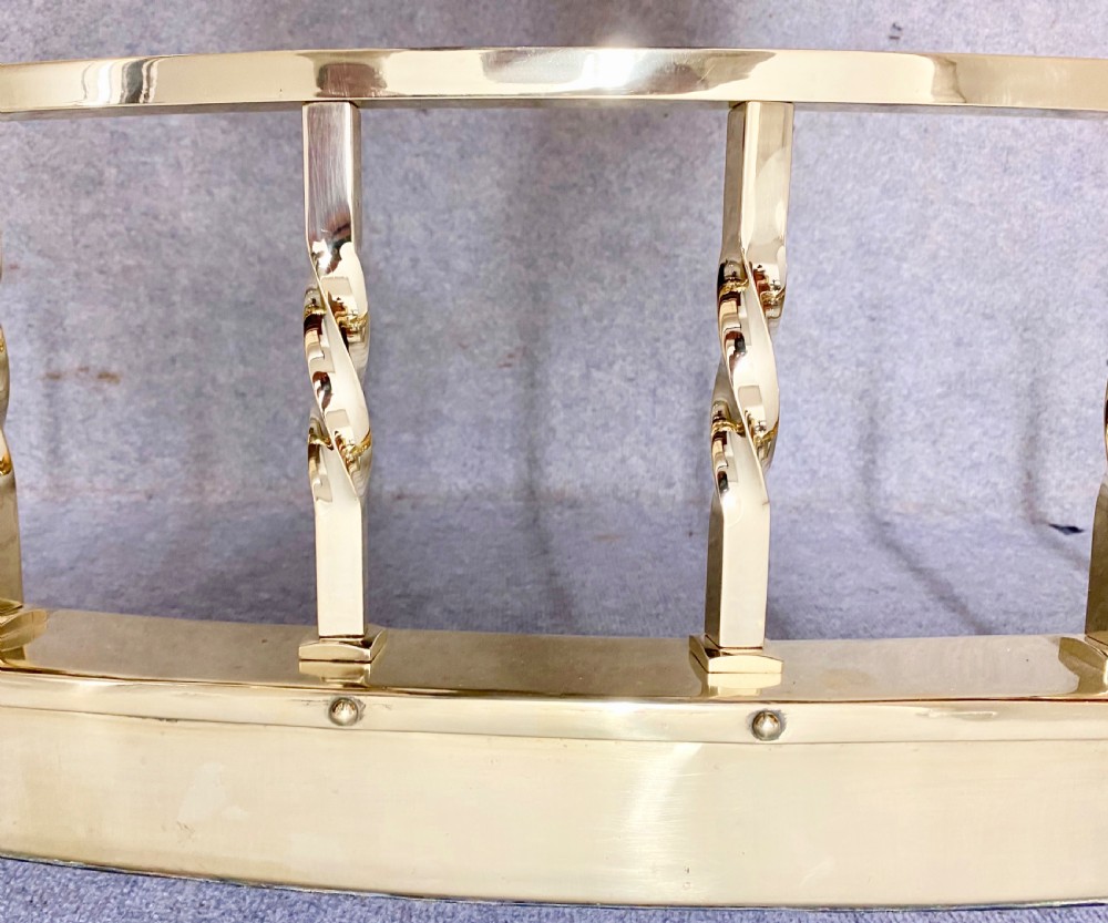 Superb Brass and Leather Seated Club Fender View IV
