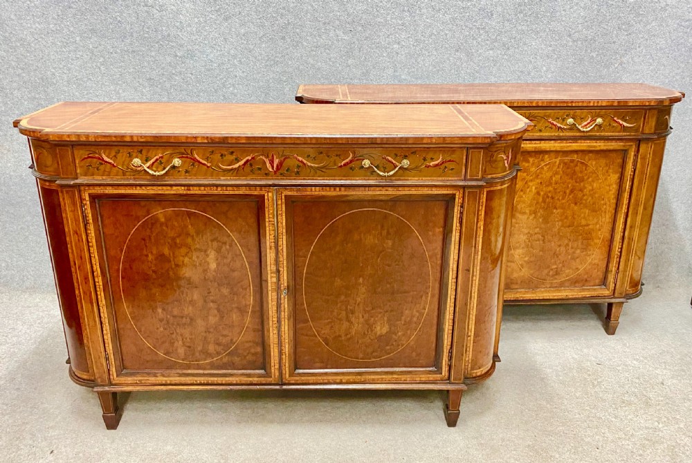 Fine Pair of Sheraton Revival Side Cabinets