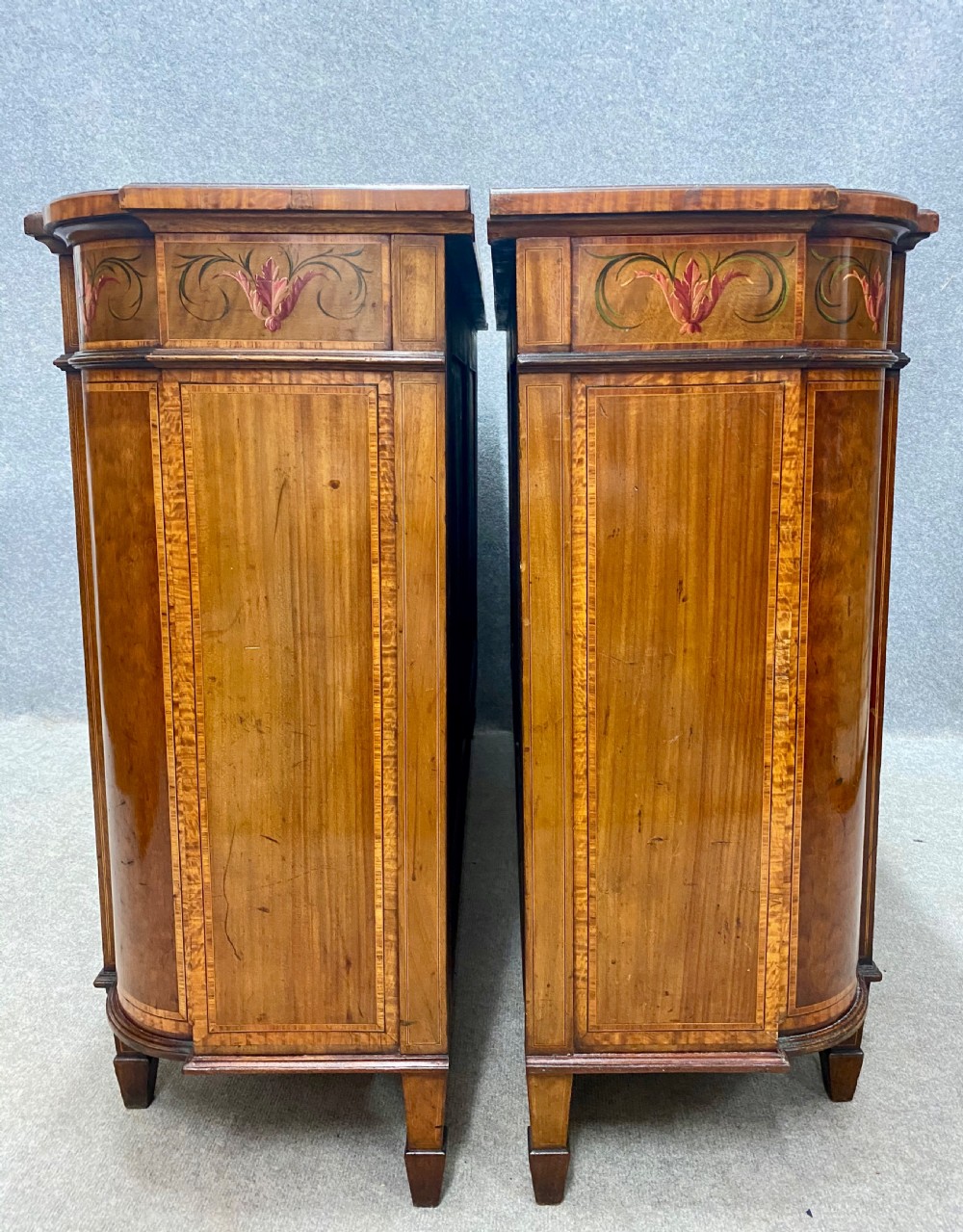 Fine Pair of Sheraton Revival Side Cabinets View XI