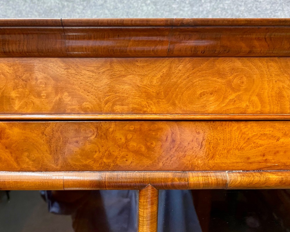 Burr Walnut Breakfront Bookcase View III