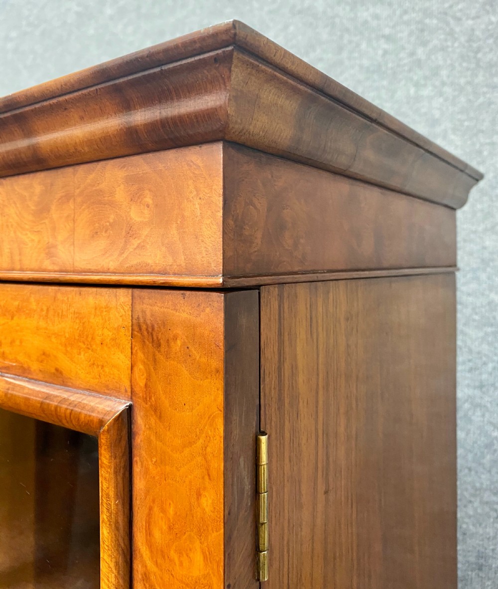 Burr Walnut Breakfront Bookcase View IV