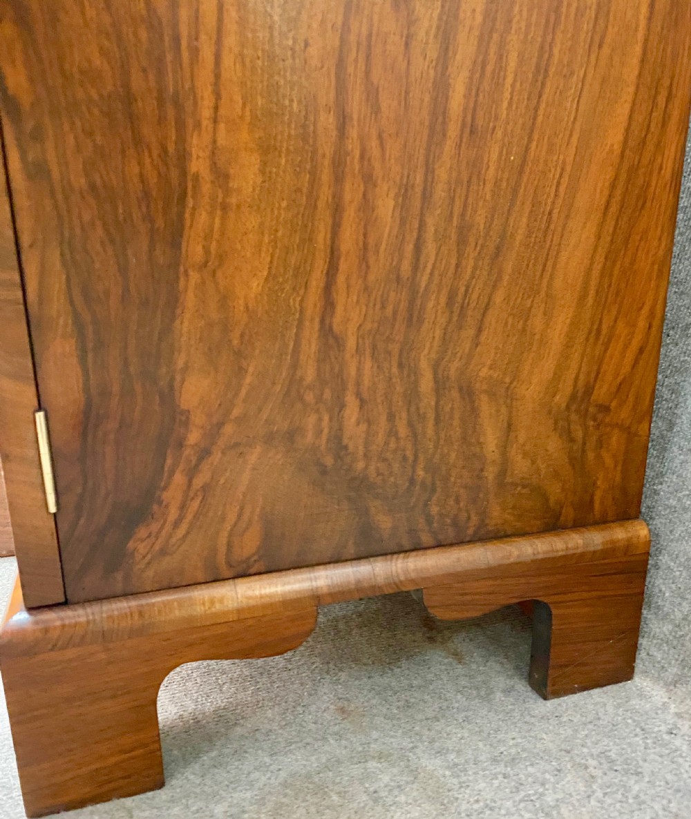 Burr Walnut Breakfront Bookcase View V