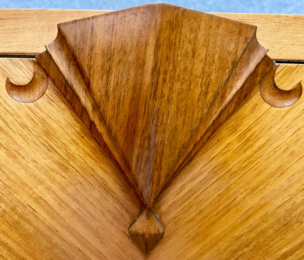 Stunning Art Deco Breakfront Walnut Wardrobe View IV
