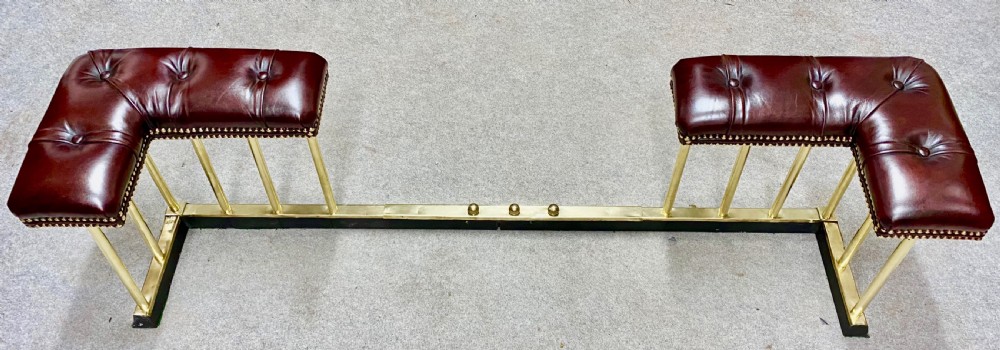 Adjustable Brass & Leather Club Fender View II
