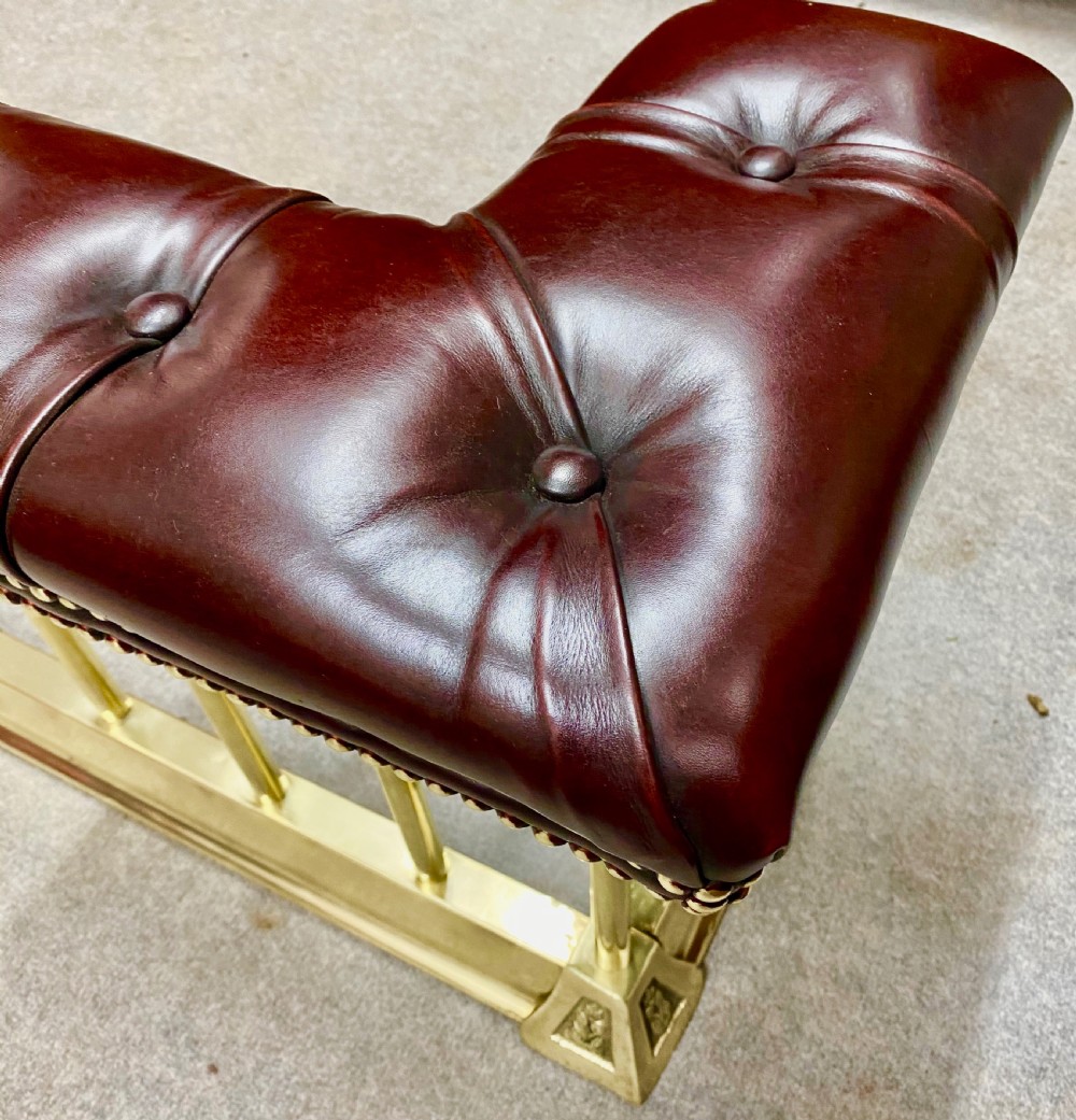 Adjustable Brass & Leather Club Fender View III