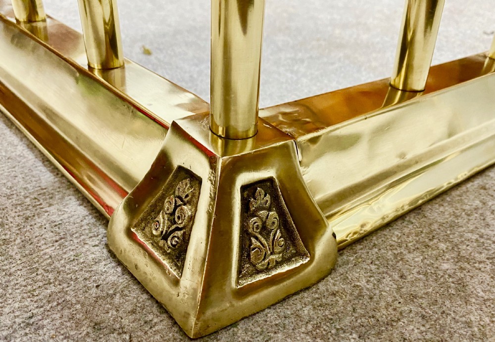 Adjustable Brass & Leather Club Fender View V