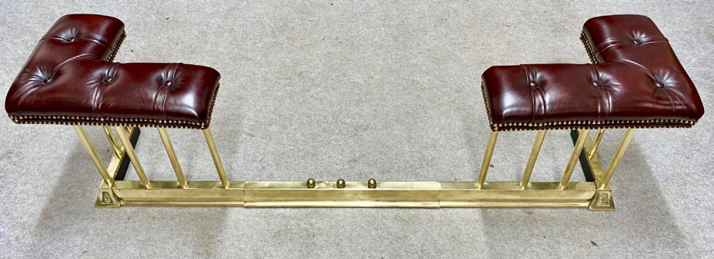 Adjustable Brass & Leather Club Fender