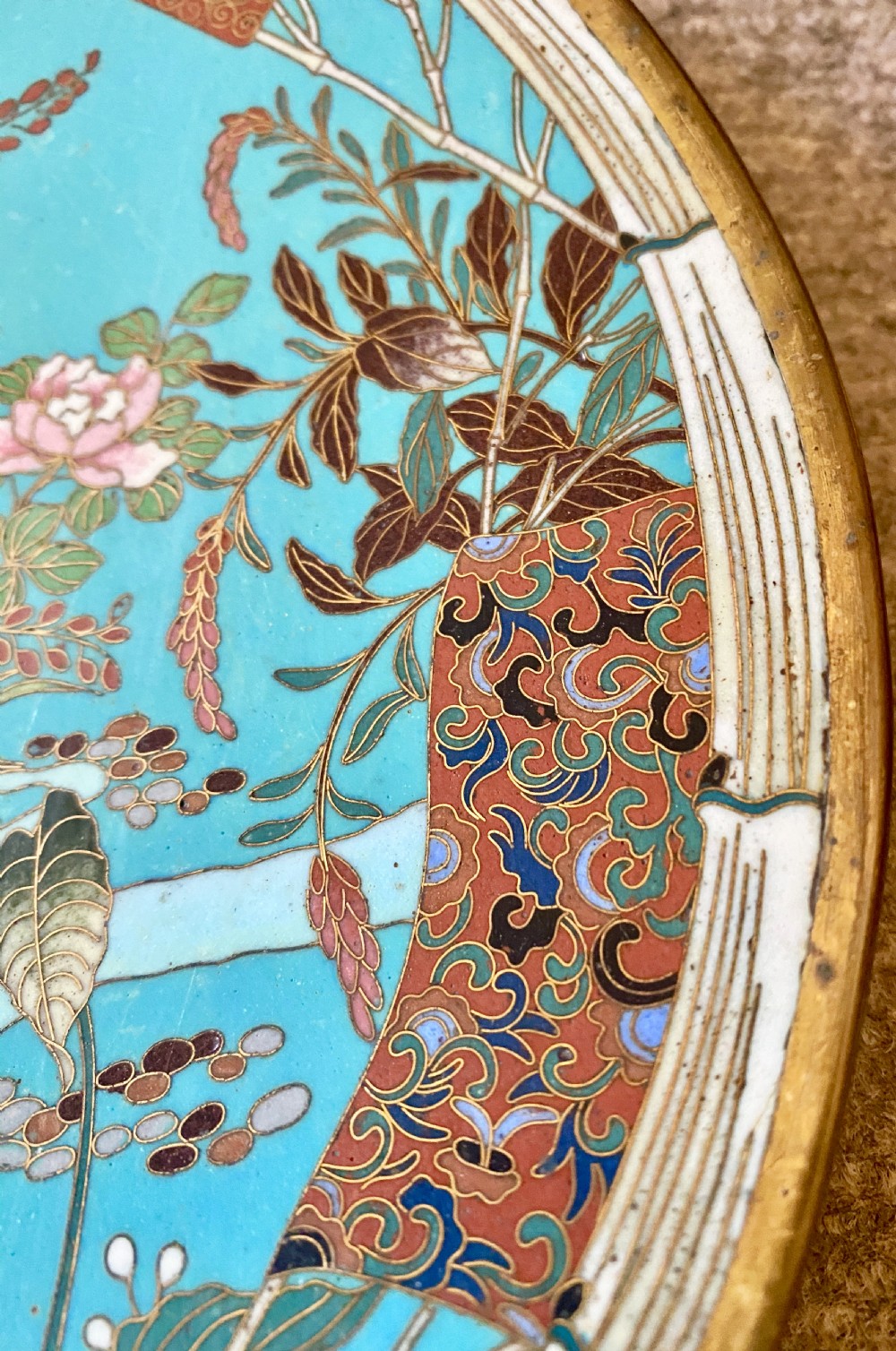 Meiji period Cloisonné Plate Charger View III