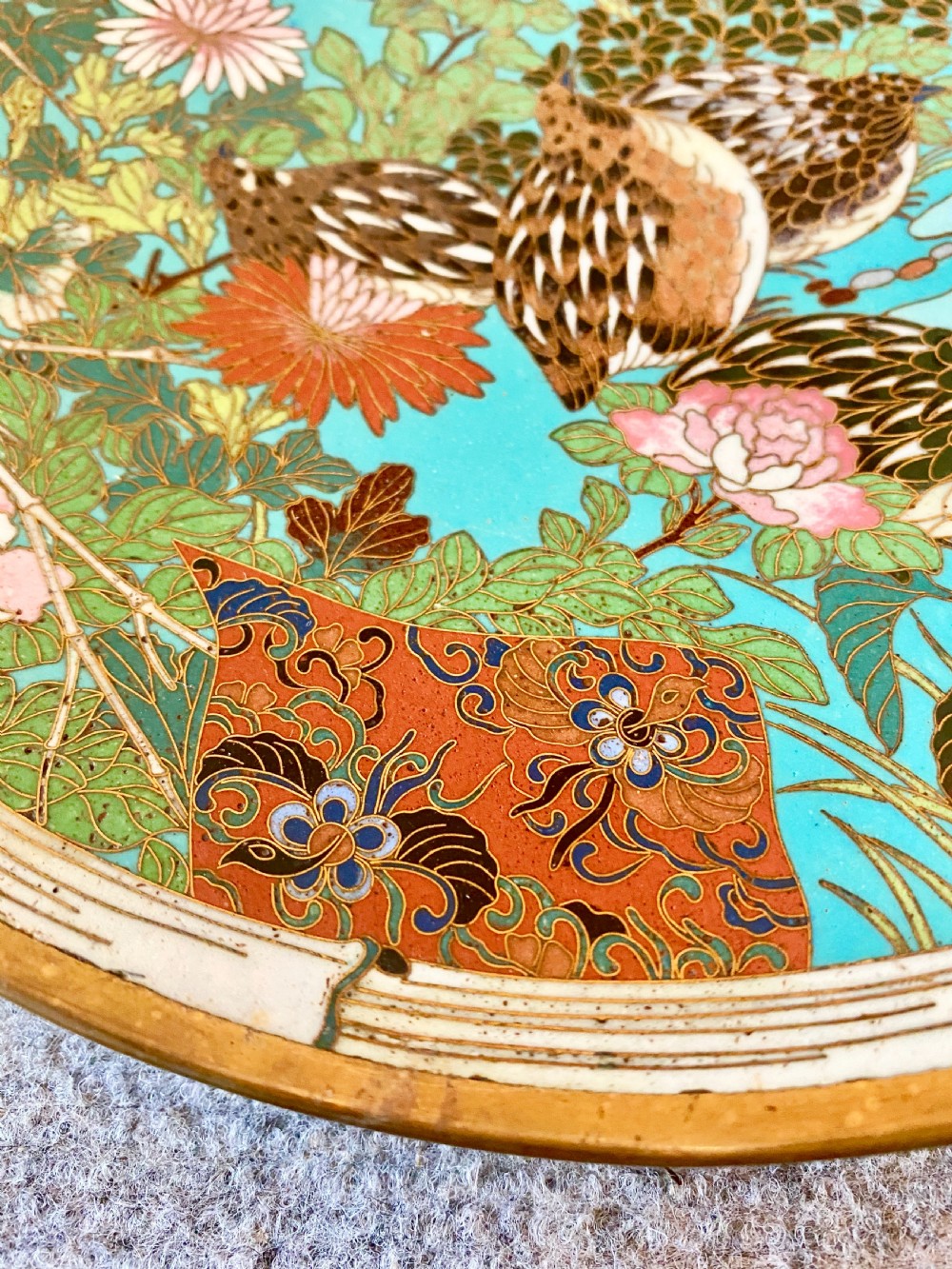 Meiji period Cloisonné Plate Charger View IV