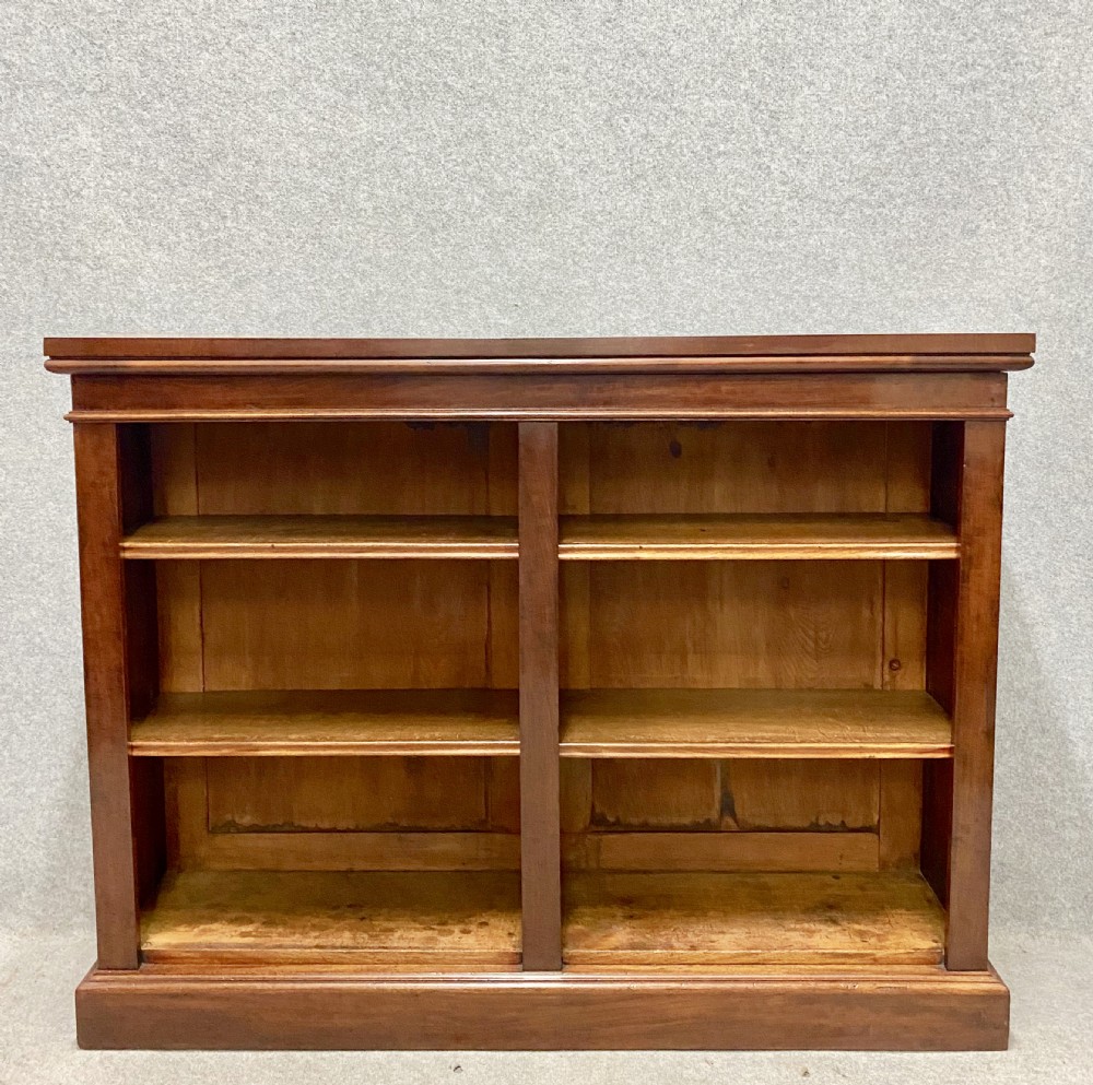 Victorian Mahogany Open Bookcase View II