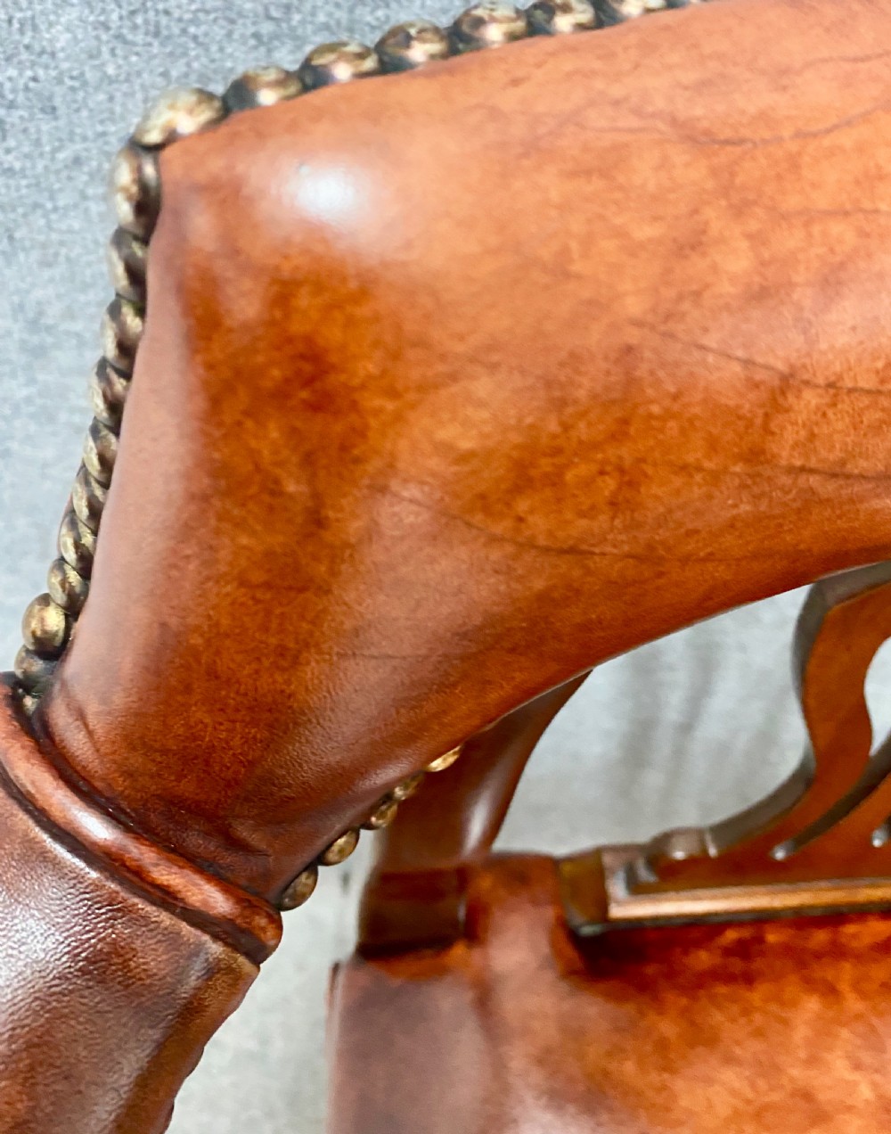 George III Style Mahogany & Leather Desk or LibraryChair View VIII