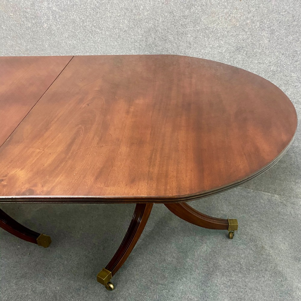 Antique Mahogany 3 Pillar Dining Table View III
