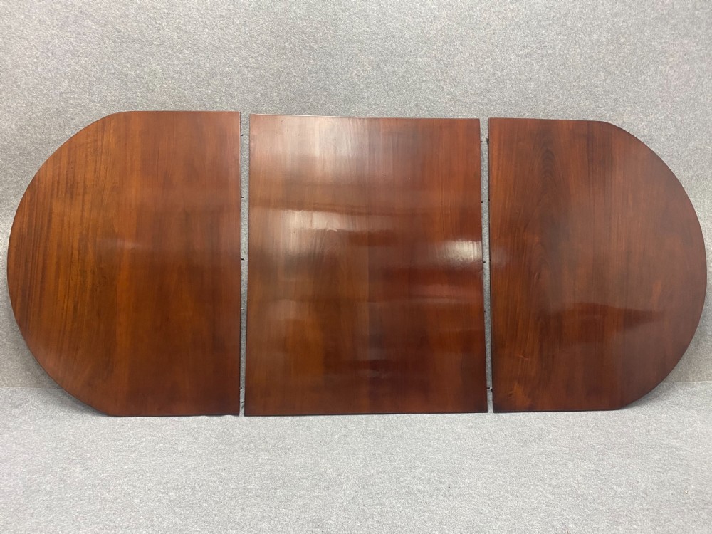 Antique Mahogany 3 Pillar Dining Table View IV