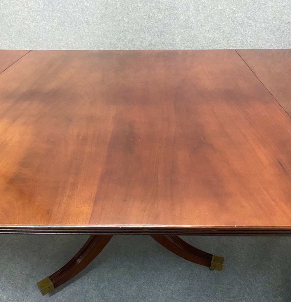 Antique Mahogany 3 Pillar Dining Table View V
