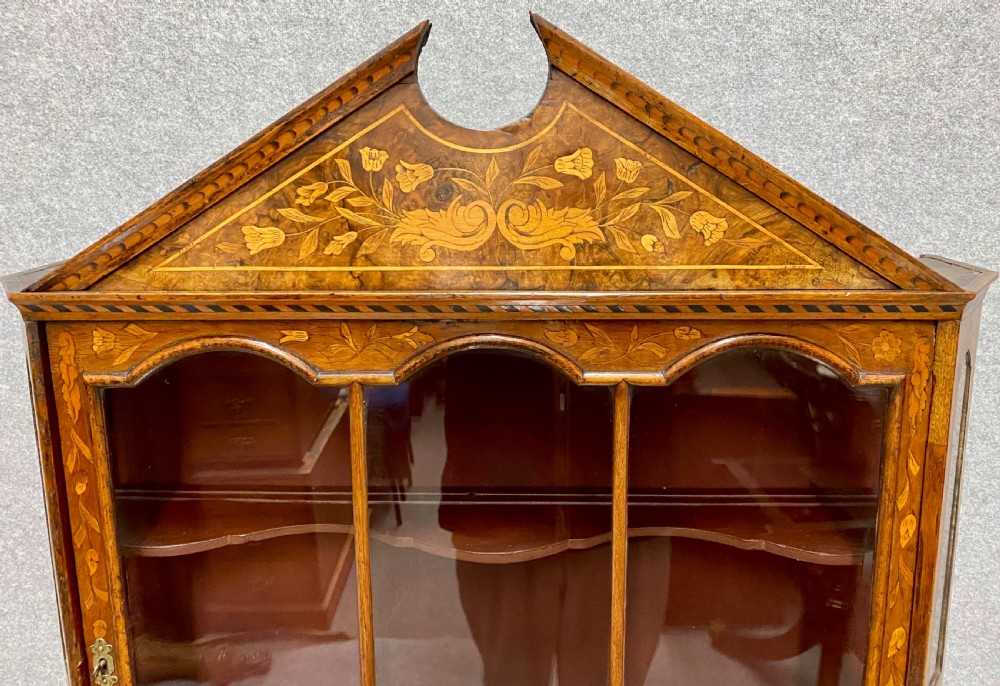 Antique Dutch Marquetry Cabinet on Chest View II