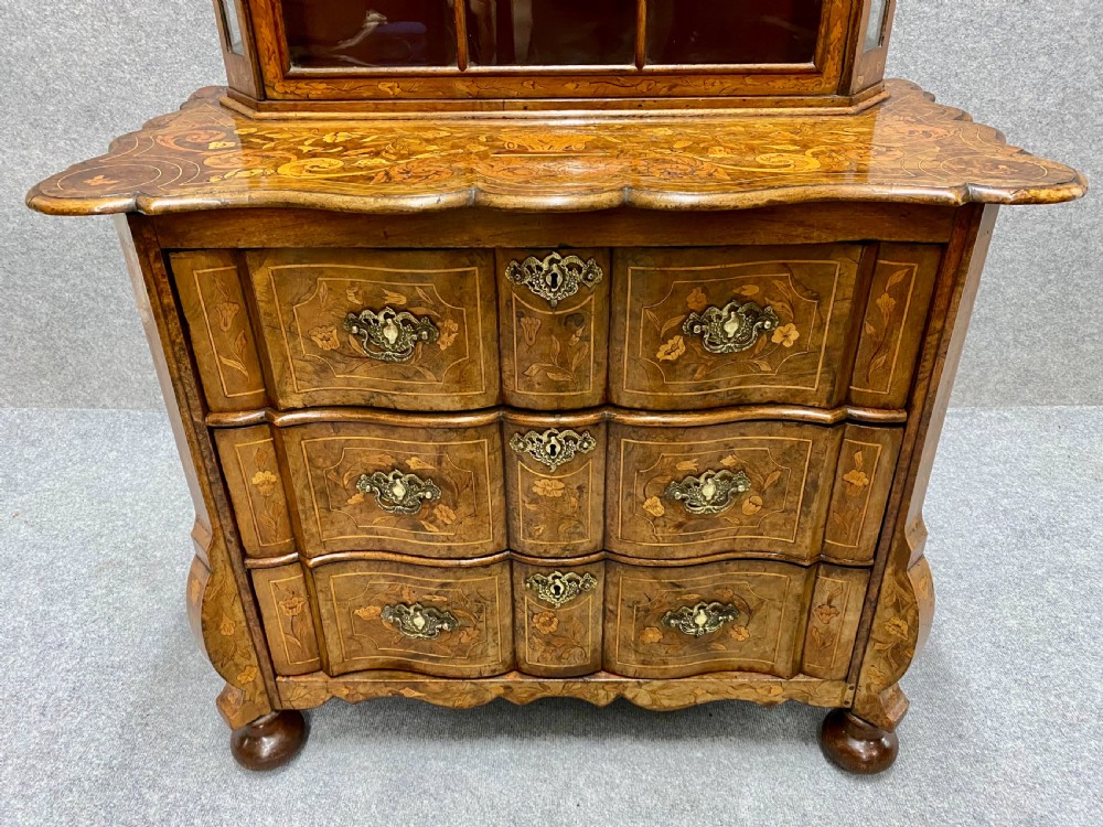 Antique Dutch Marquetry Cabinet on Chest View III
