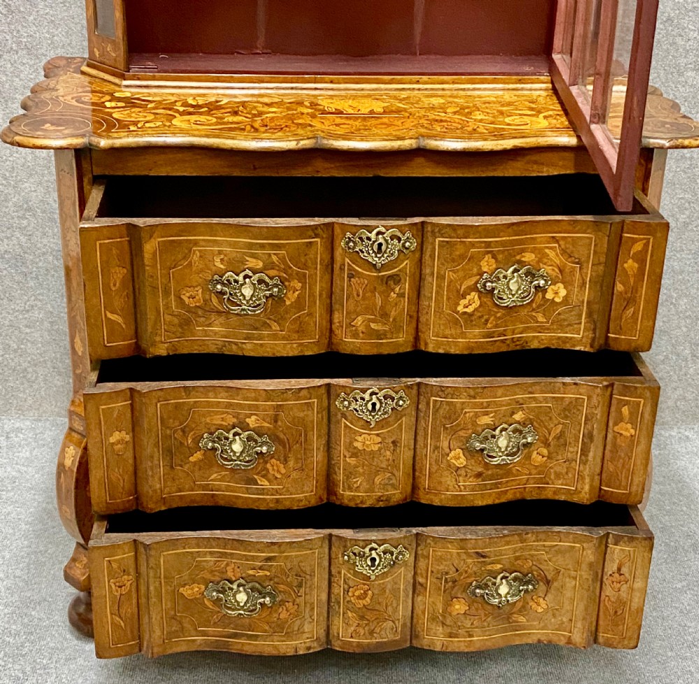 Antique Dutch Marquetry Cabinet on Chest View VII