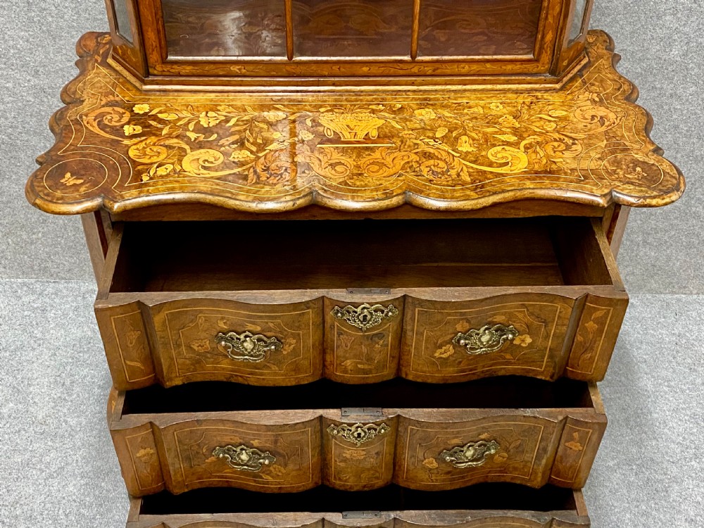 Antique Dutch Marquetry Cabinet on Chest View VIII