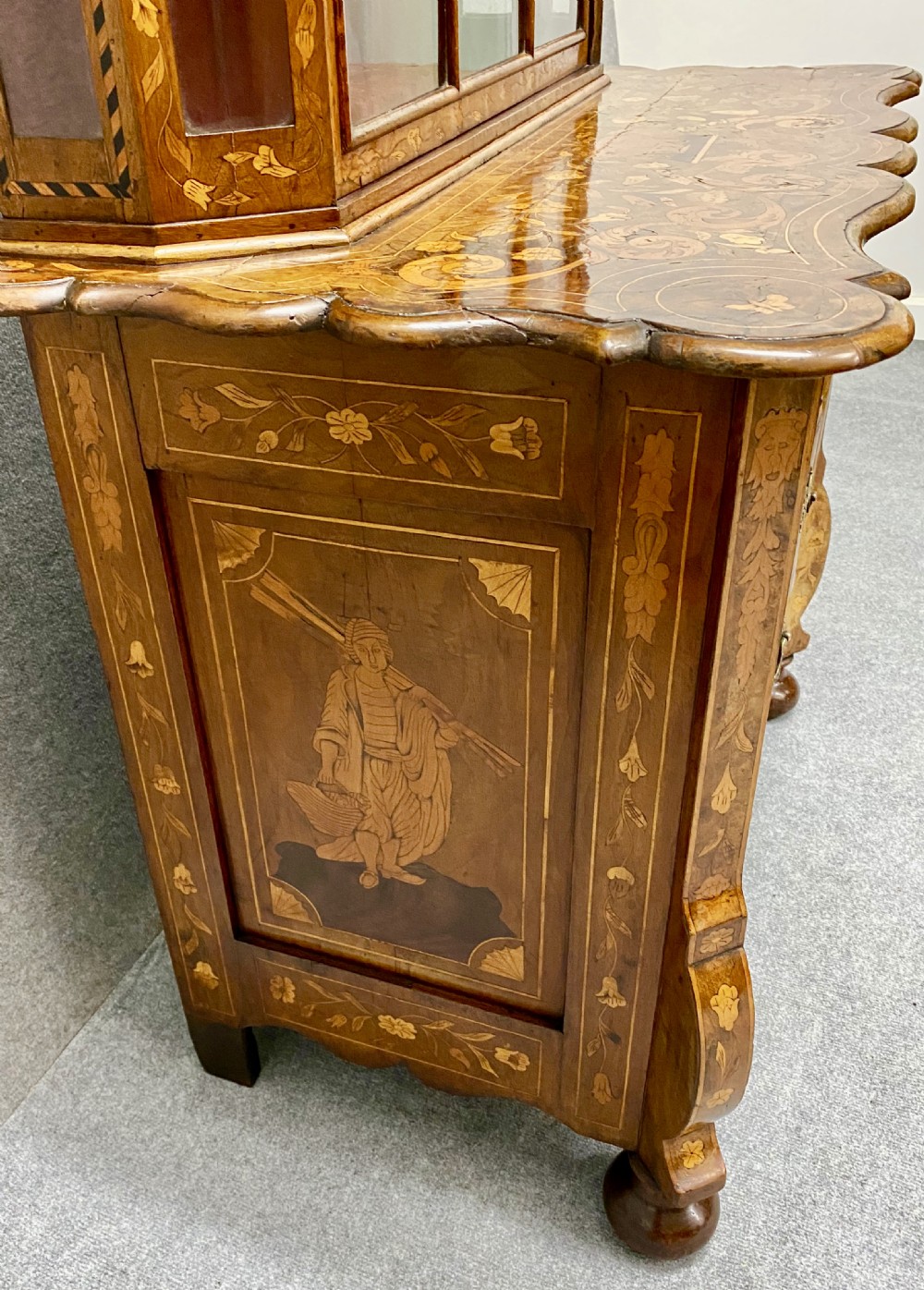 Antique Dutch Marquetry Cabinet on Chest View XIV