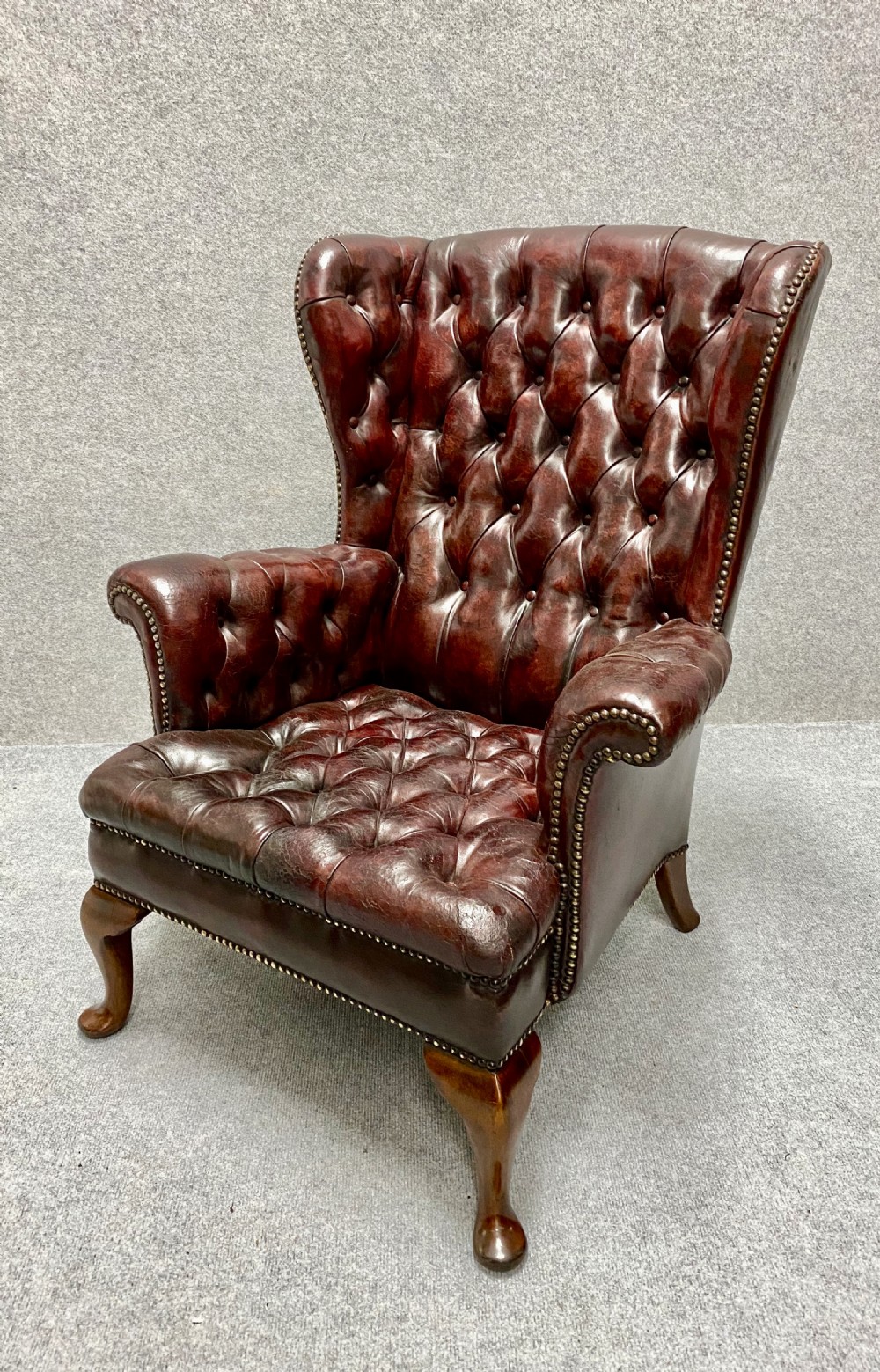 Georgian Style Old Leather Armchair
