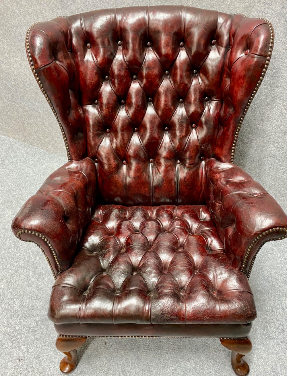 Georgian Style Old Leather Armchair View IV