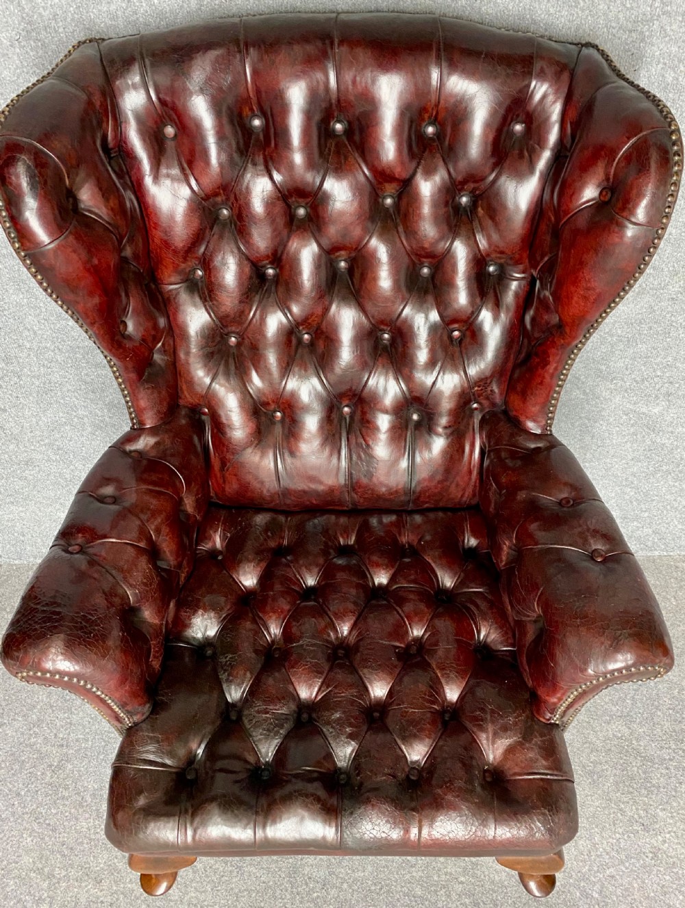 Georgian Style Old Leather Armchair View VI