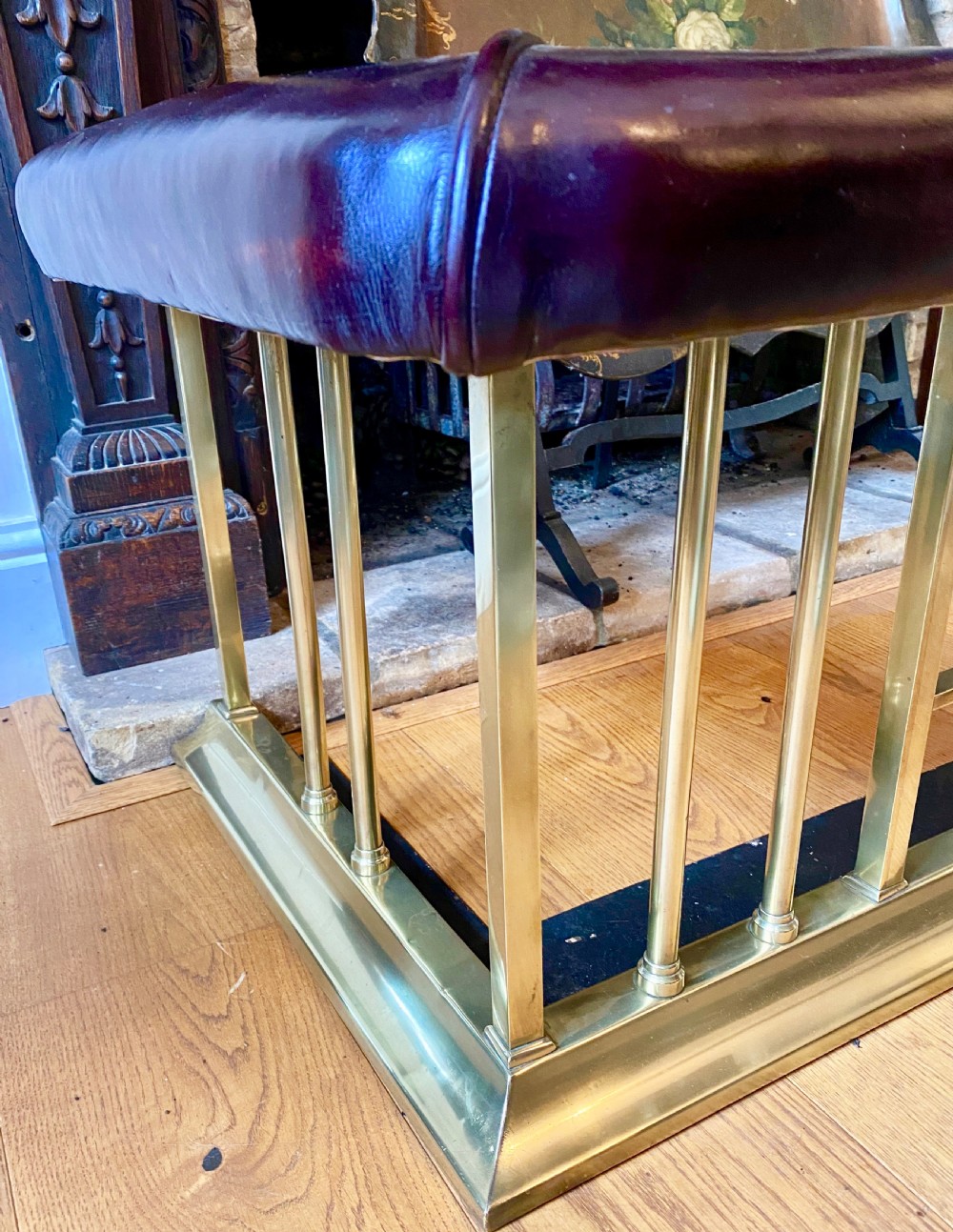 Good Late Victorian Brass Club Fender View III