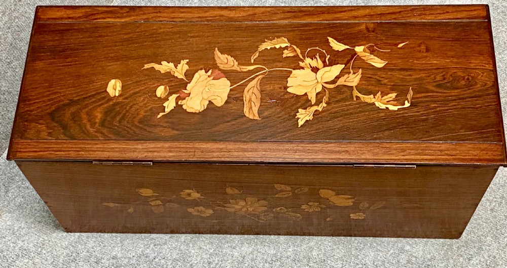 Rosewood and Marquetry Inlaid Box View V