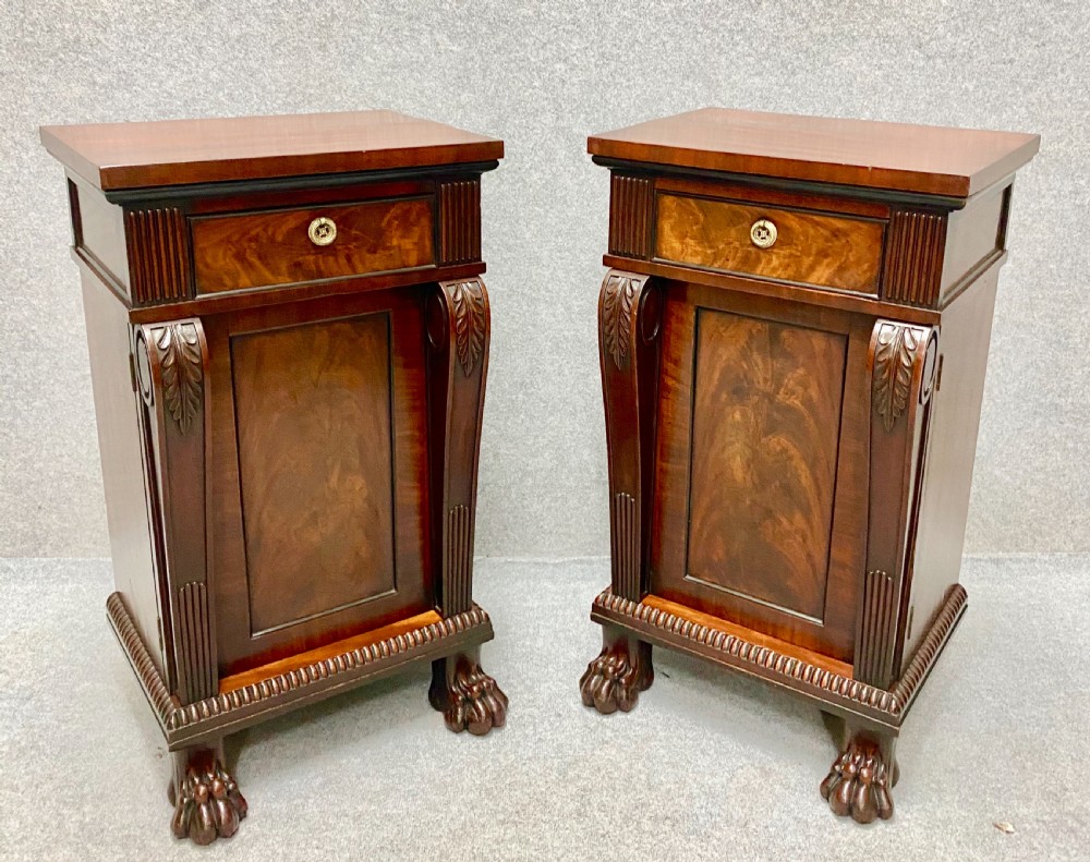 Superb Pair of Regency Pedestal Cabinets View VII