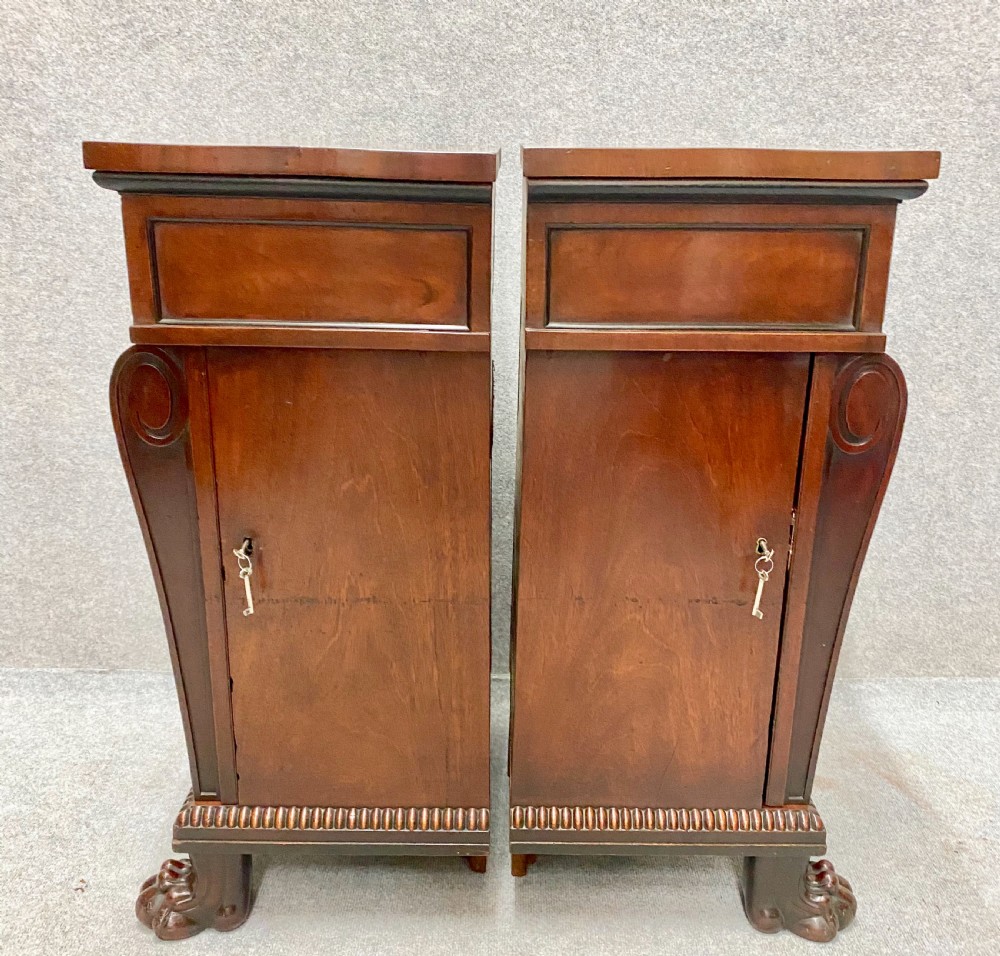 Superb Pair of Regency Pedestal Cabinets View XV
