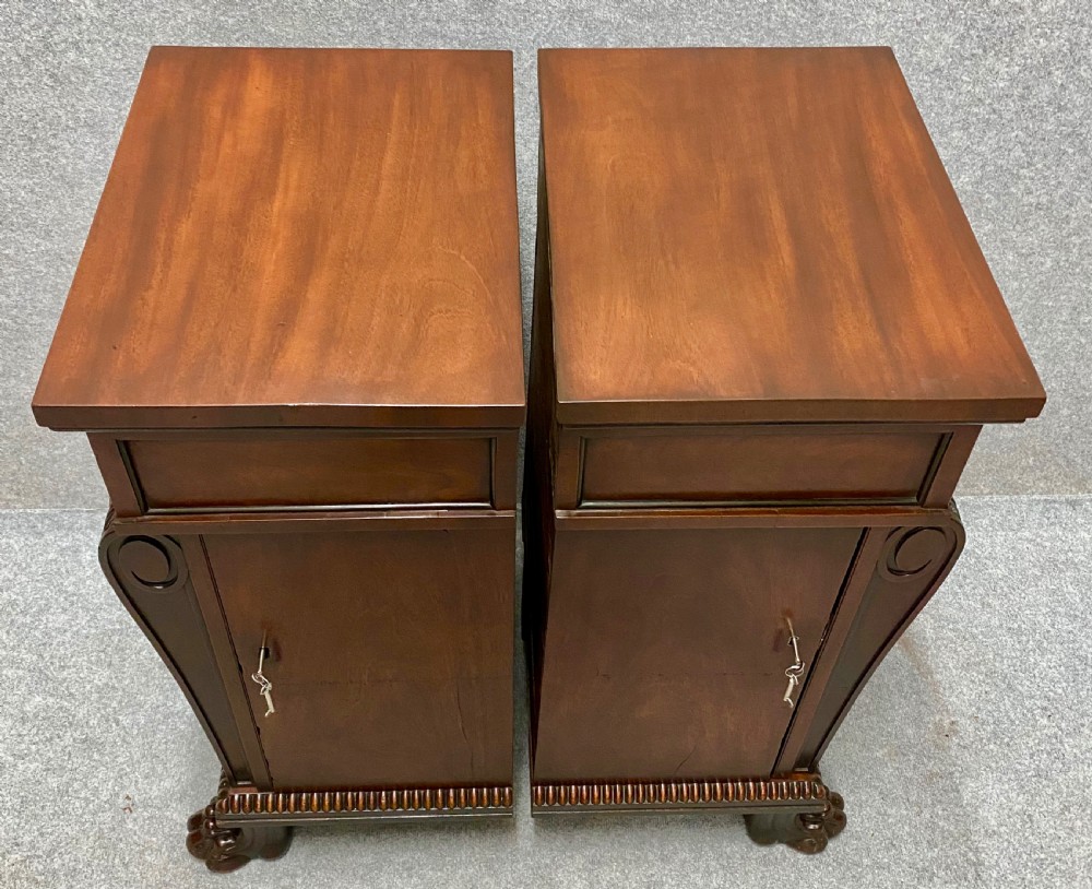 Superb Pair of Regency Pedestal Cabinets View XVI