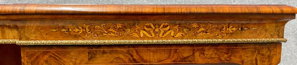 Superb Burr Walnut Open & Enclosed Bookcase View III