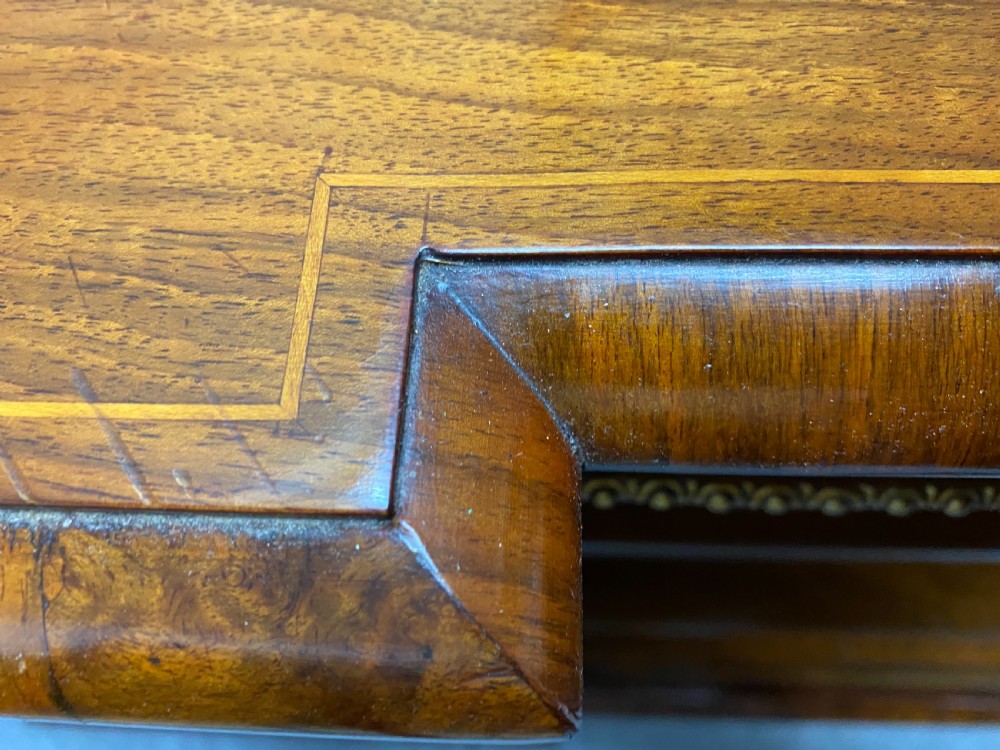 Superb Burr Walnut Open & Enclosed Bookcase View XIV