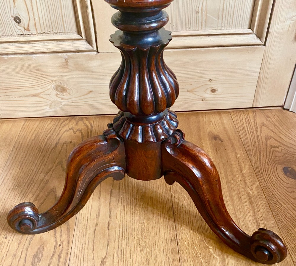 Victorian Rosewood Pedestal Torchere View IV