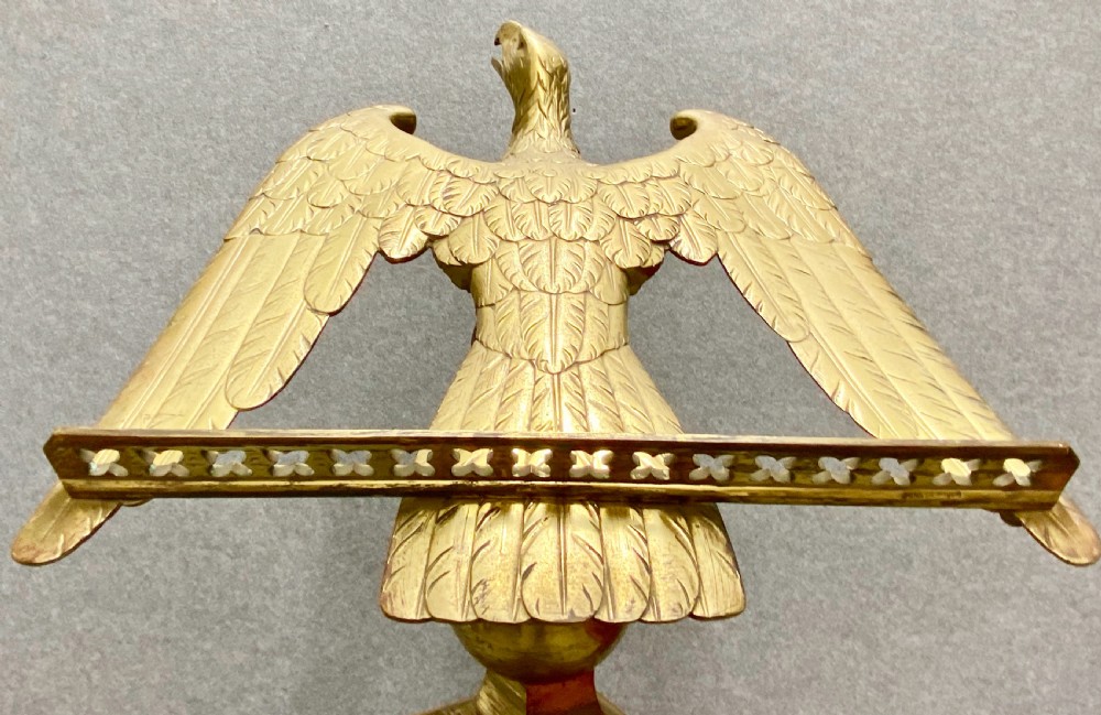 Superb Antique Brass Gothic Eagle Lectern View VIII