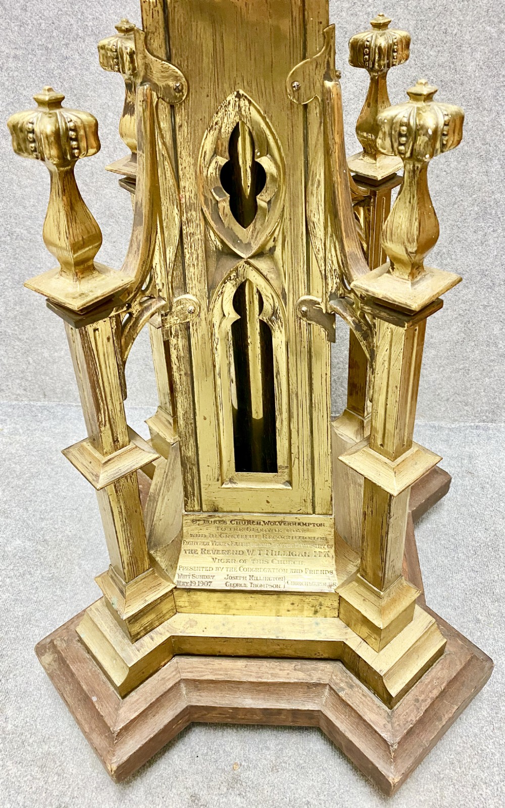 Superb Antique Brass Gothic Eagle Lectern View XI