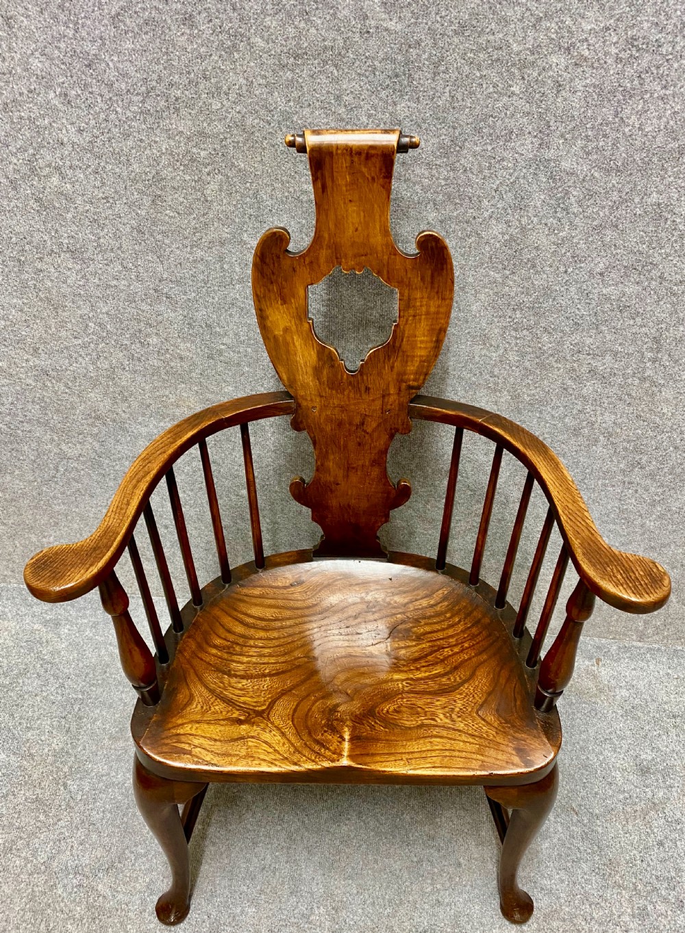 Unusual Stick Back Country Arm Chair