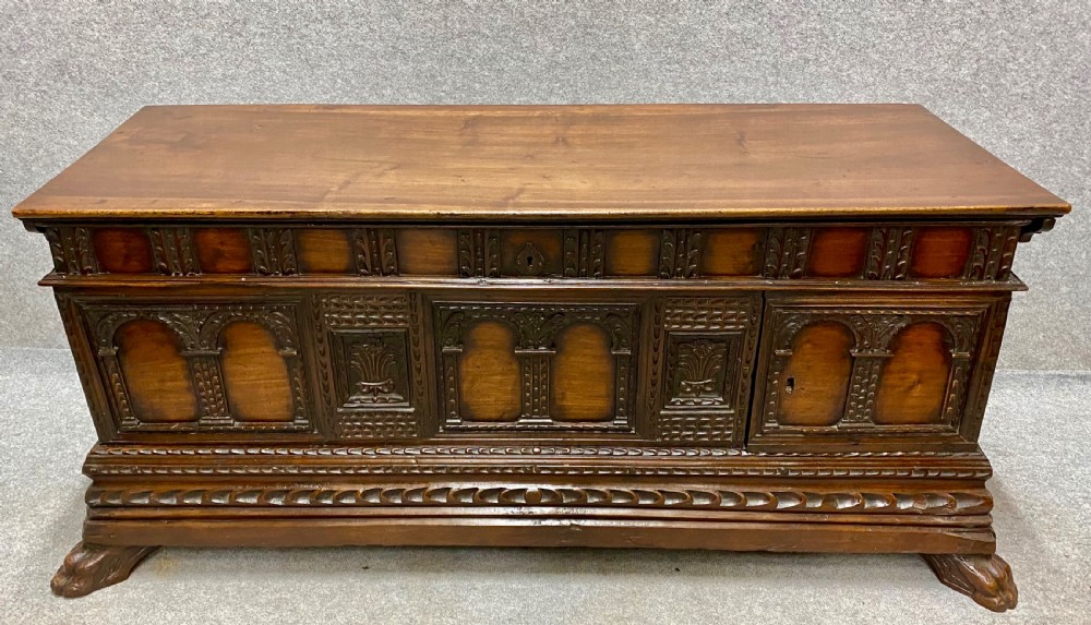 17th Century Catalan Walnut Cassone Chest