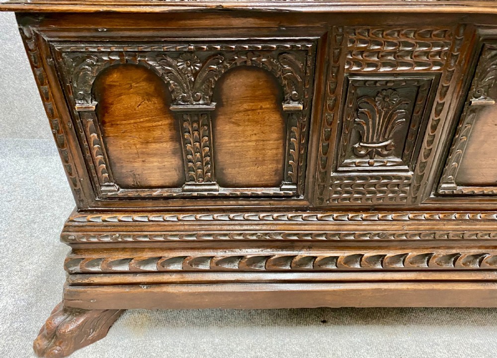 17th Century Catalan Walnut Cassone Chest View II