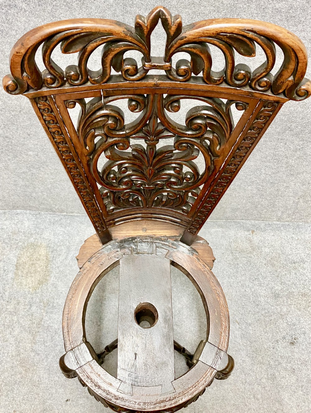 Unusual Anglo Indian Adjustable Music Chair View V