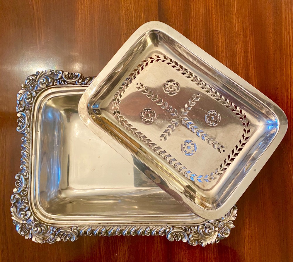 Silver Plated Entree Dish with Spirit Burner View III