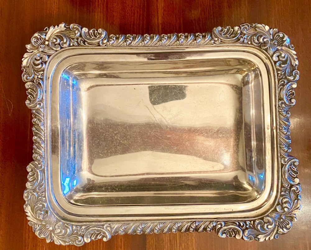 Silver Plated Entree Dish with Spirit Burner View V