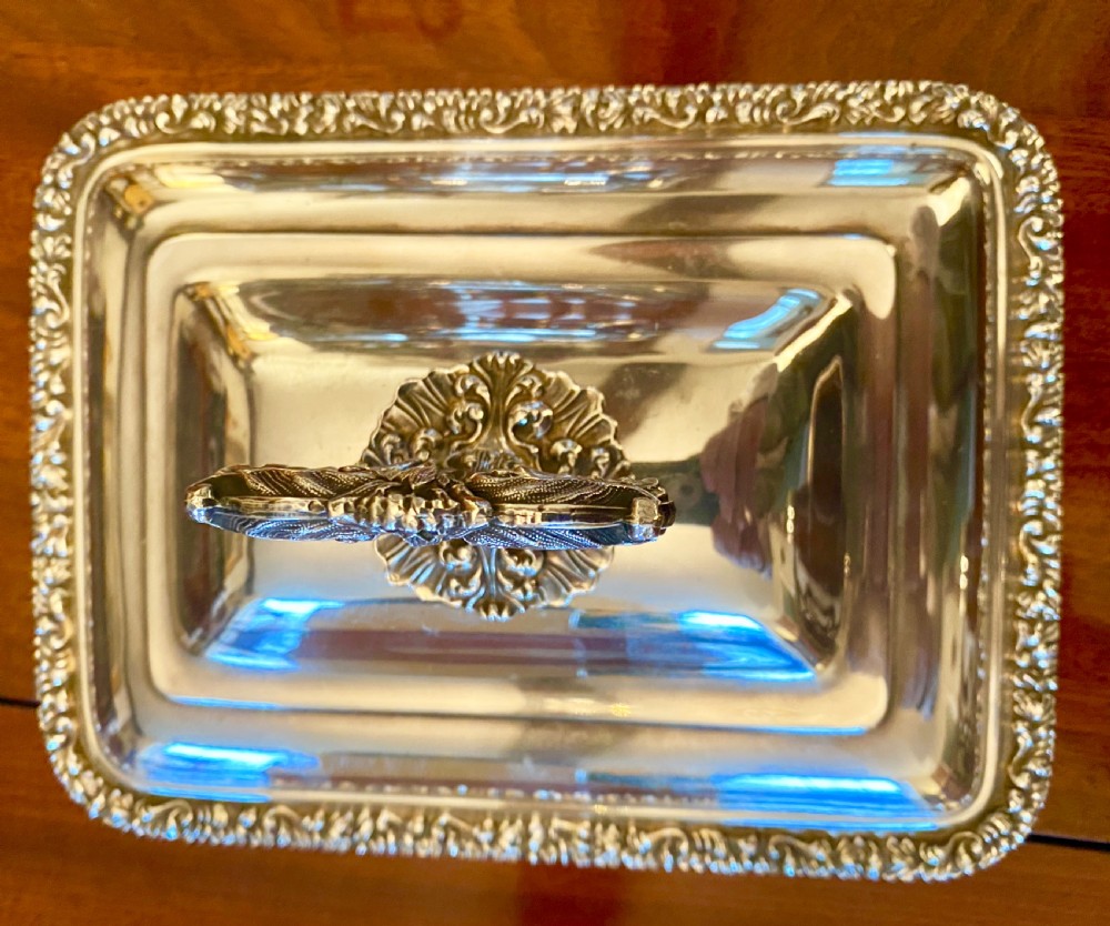 Silver Plated Entree Dish with Spirit Burner View VI