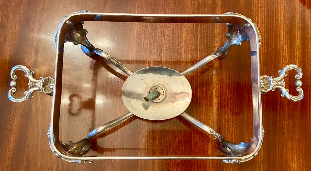 Silver Plated Entree Dish with Spirit Burner View VII