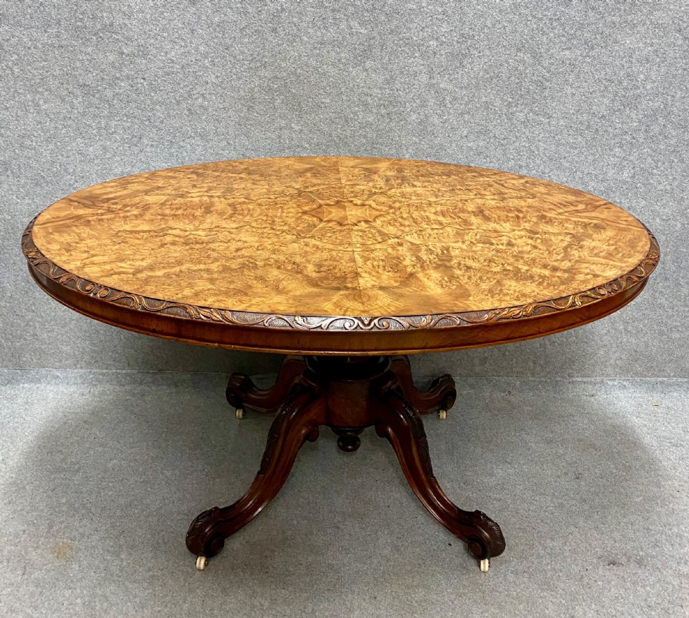 Good Quality Victorian Burr Walnut Table View III