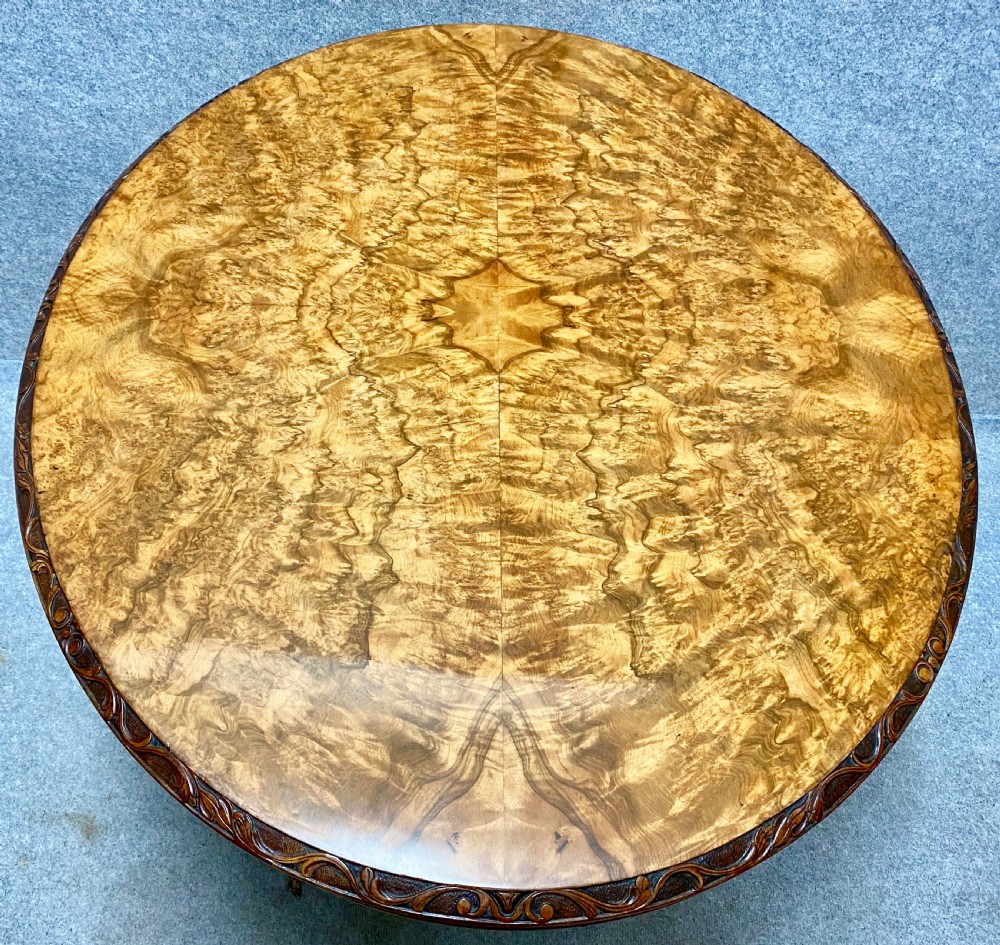 Good Quality Victorian Burr Walnut Table View VI