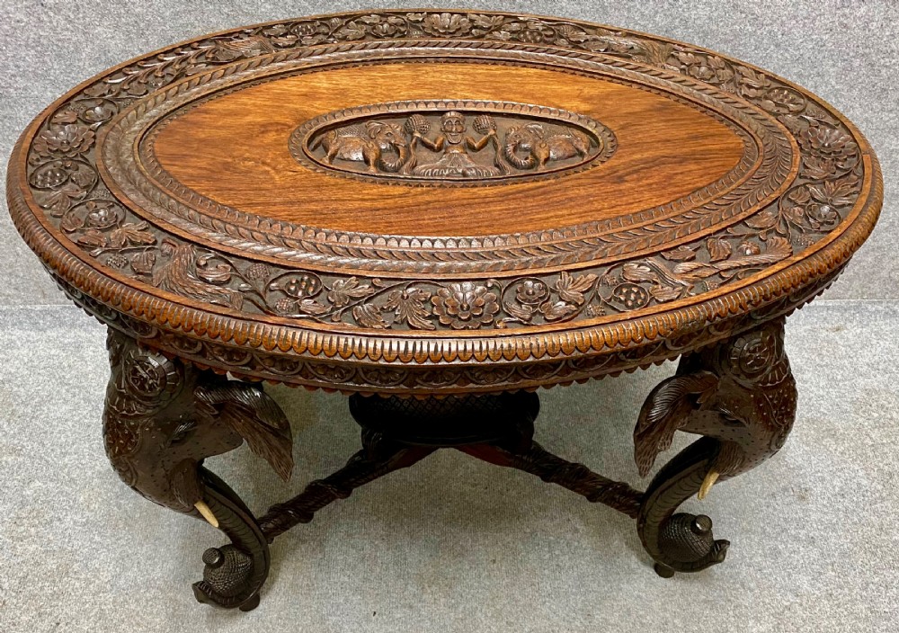 Anglo Indian Elephant Coffee Table View II