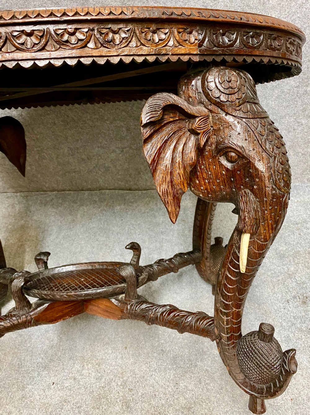 Anglo Indian Elephant Coffee Table View IV