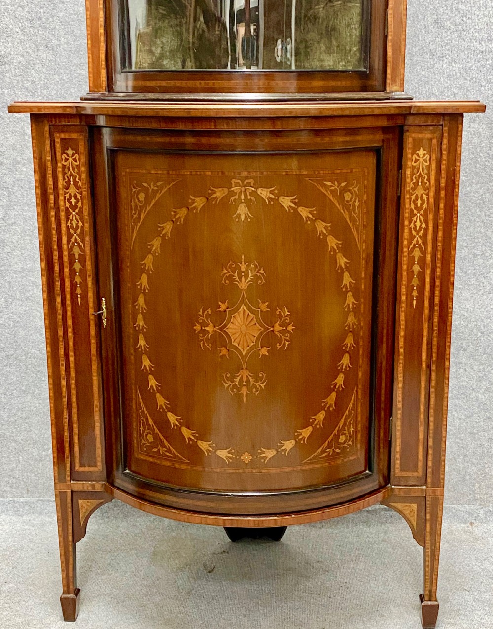 Sheraton Revival Inlaid Corner Cabinet View IV