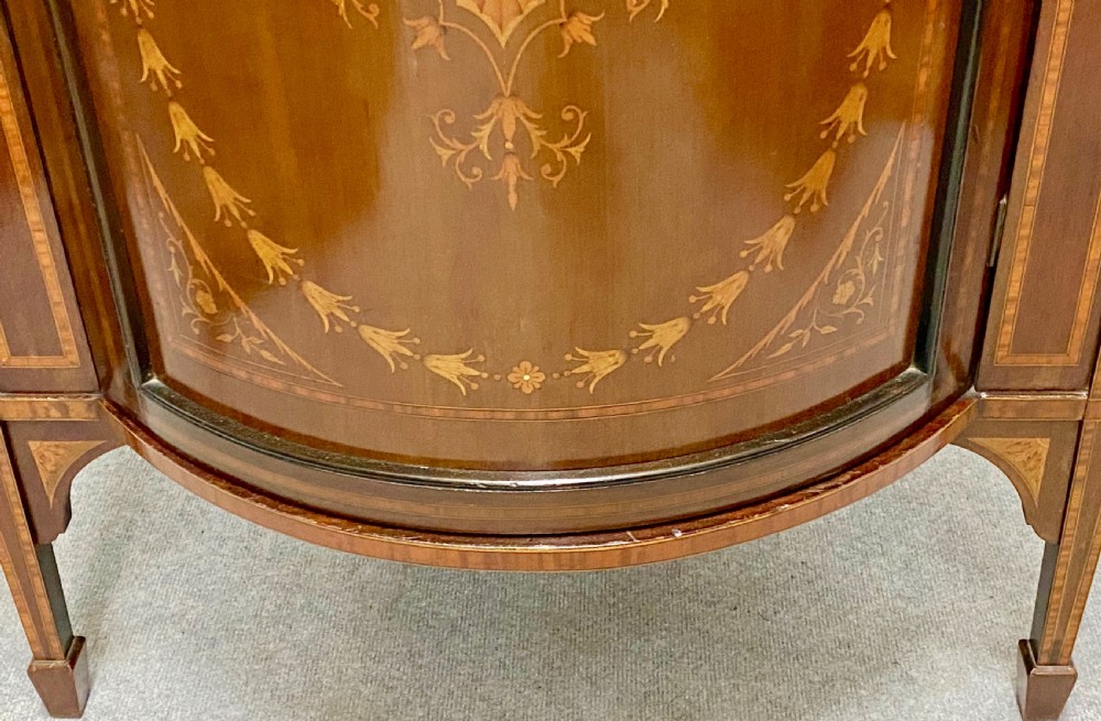 Sheraton Revival Inlaid Corner Cabinet View VIII